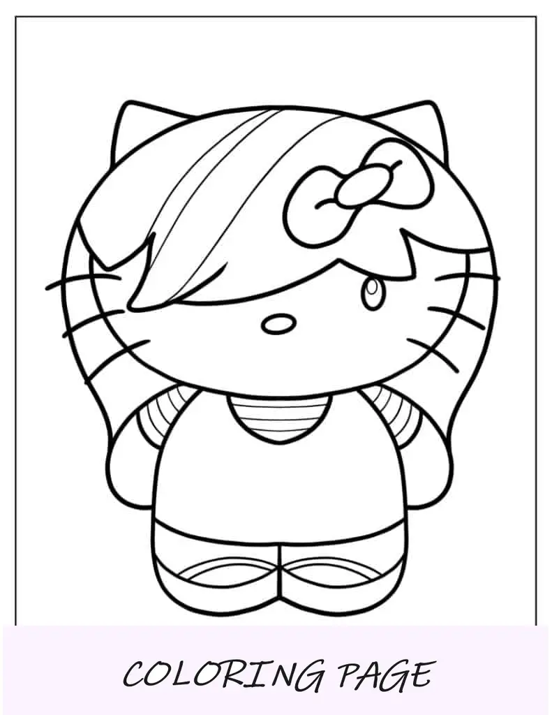Contorno Emo Hello Kitty para crianças