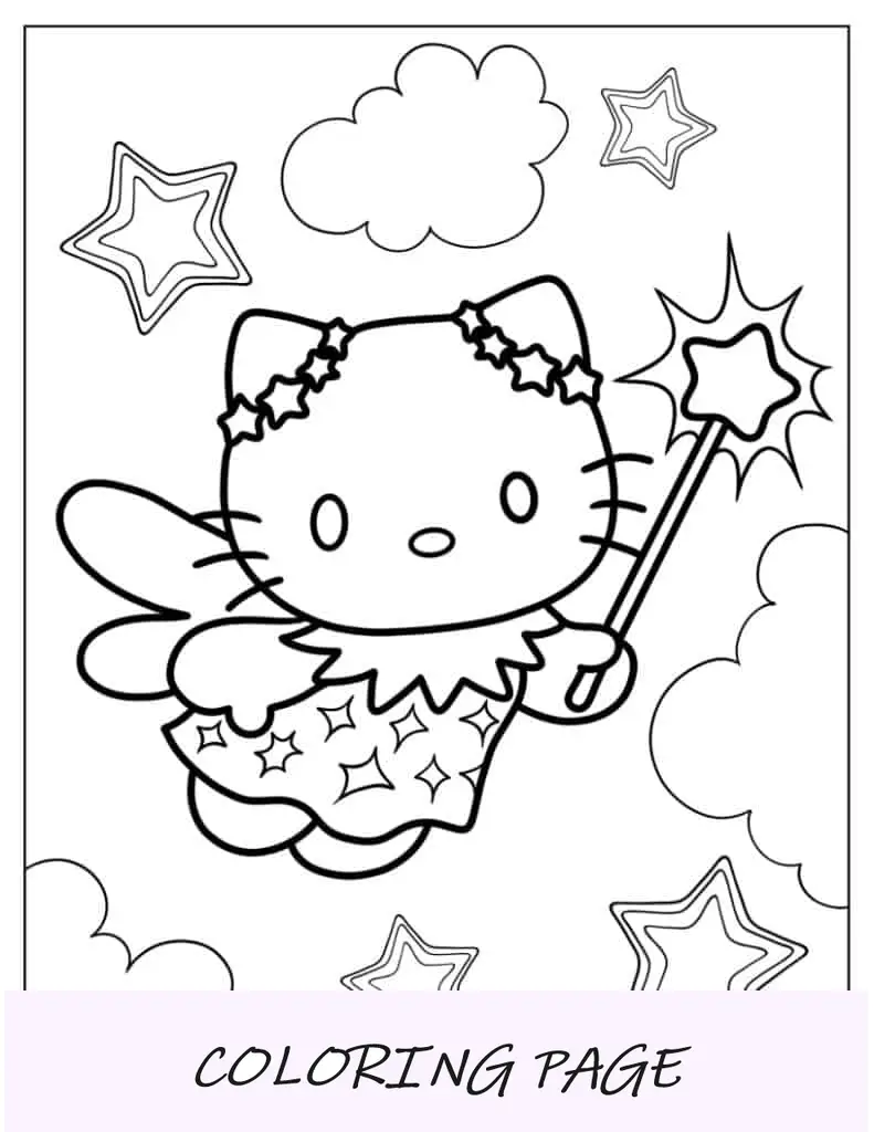 Fada Kawaii Fofa Olá Kitty