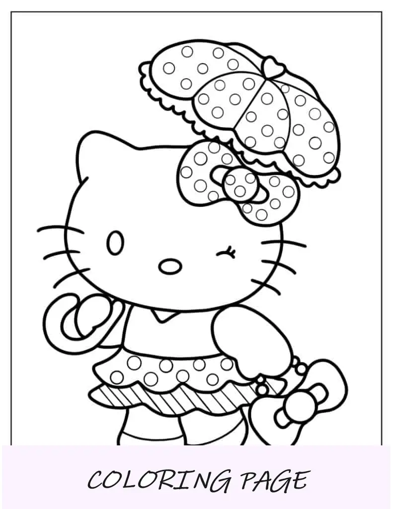 Hello Kitty fofa usando bolinhas