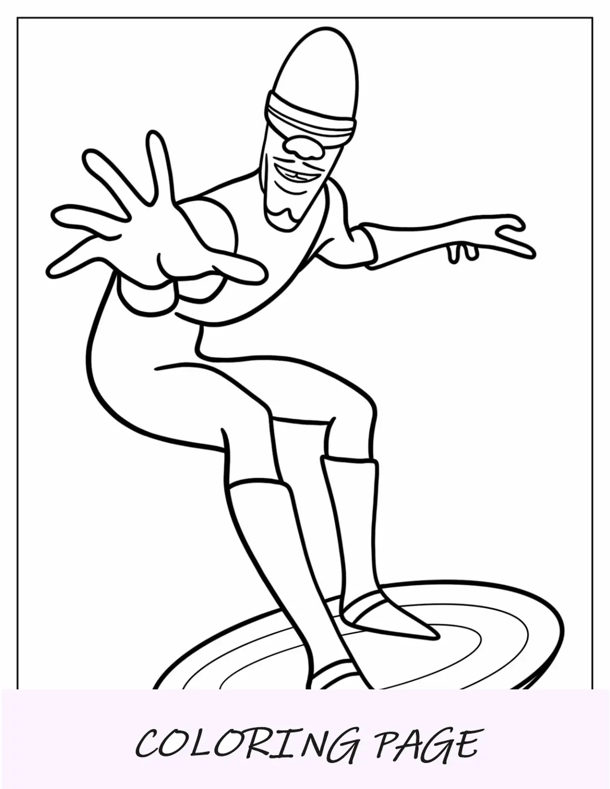 Página para colorir incrível do Easy Frozone para crianças