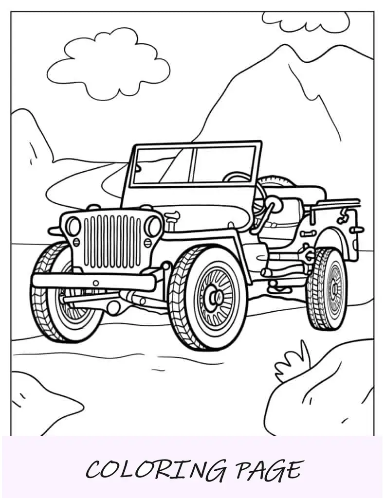 Jeep del ejército de la Segunda Guerra Mundial