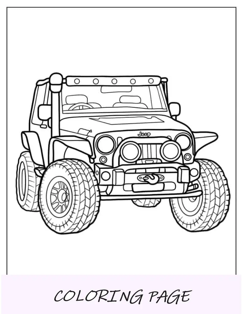 Esquema simple de Jeep para niños