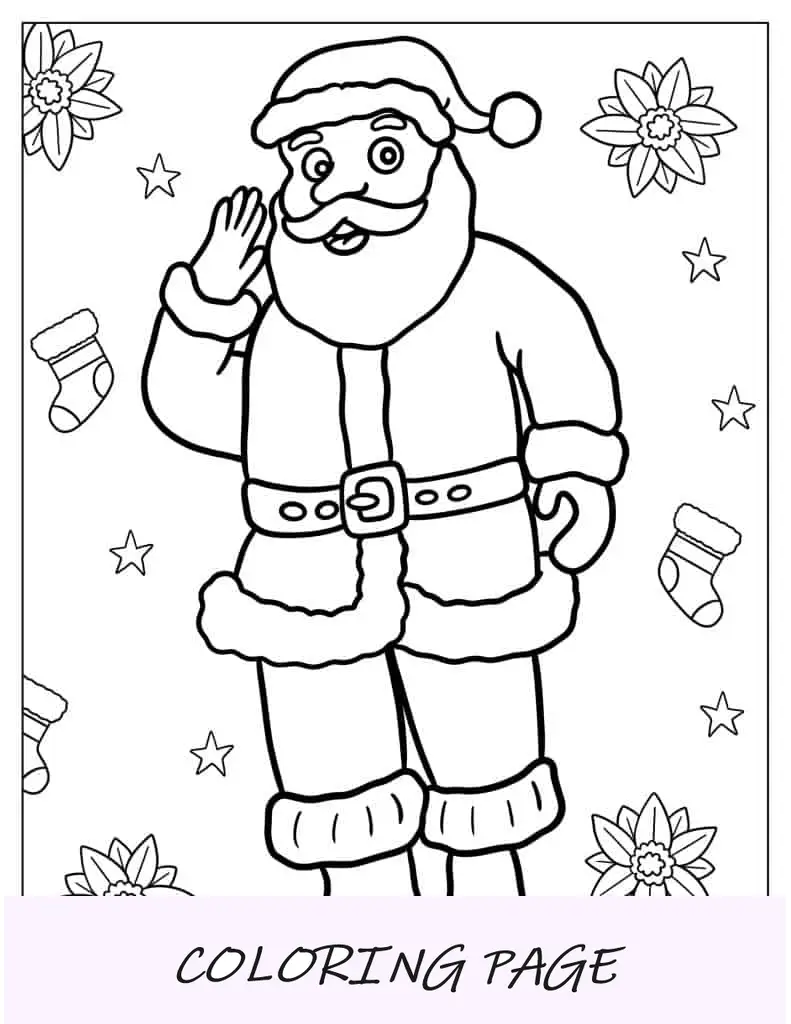 Fácil esquema de Santa en su trineo