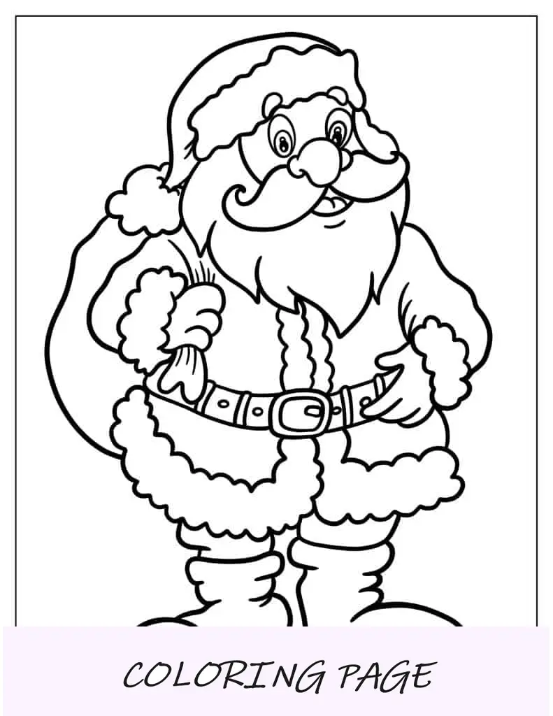 Papá Noel poniendo regalos debajo de un árbol