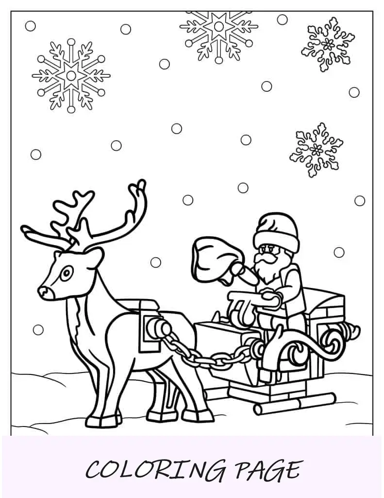 Lego Santa Claus Coloring Page