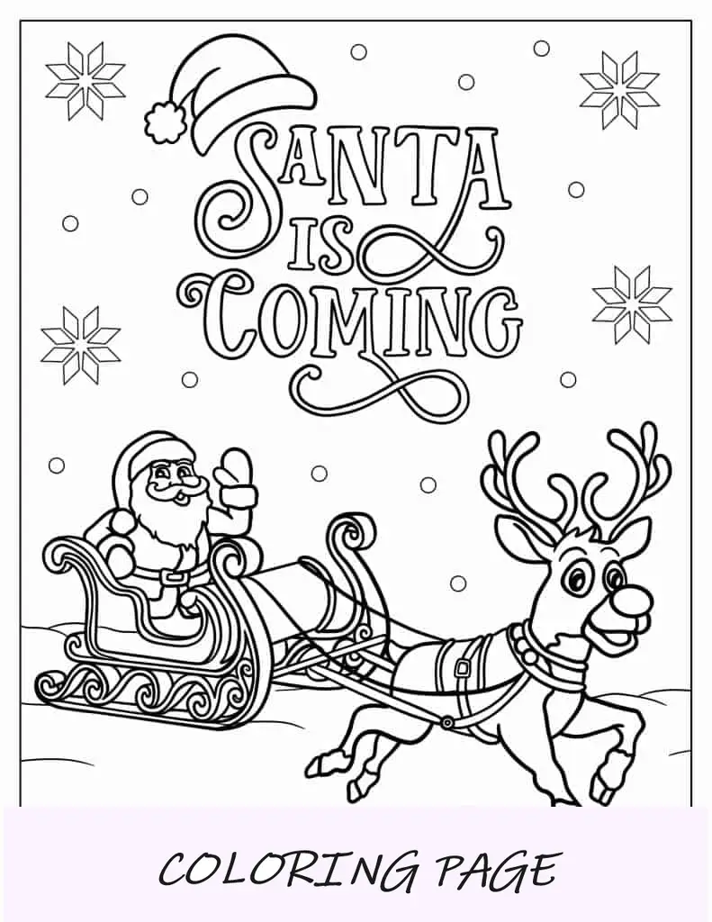 Santa Mandala Coloring Sheet