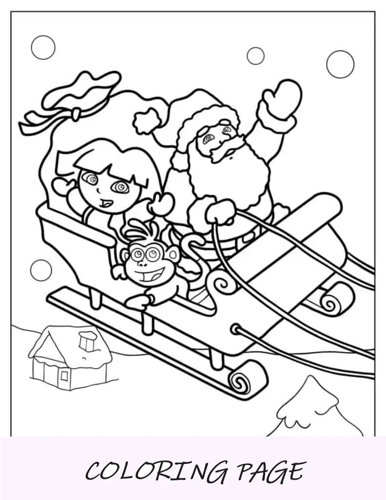 Contorno fácil de Papá Noel para colorear para niños pequeños