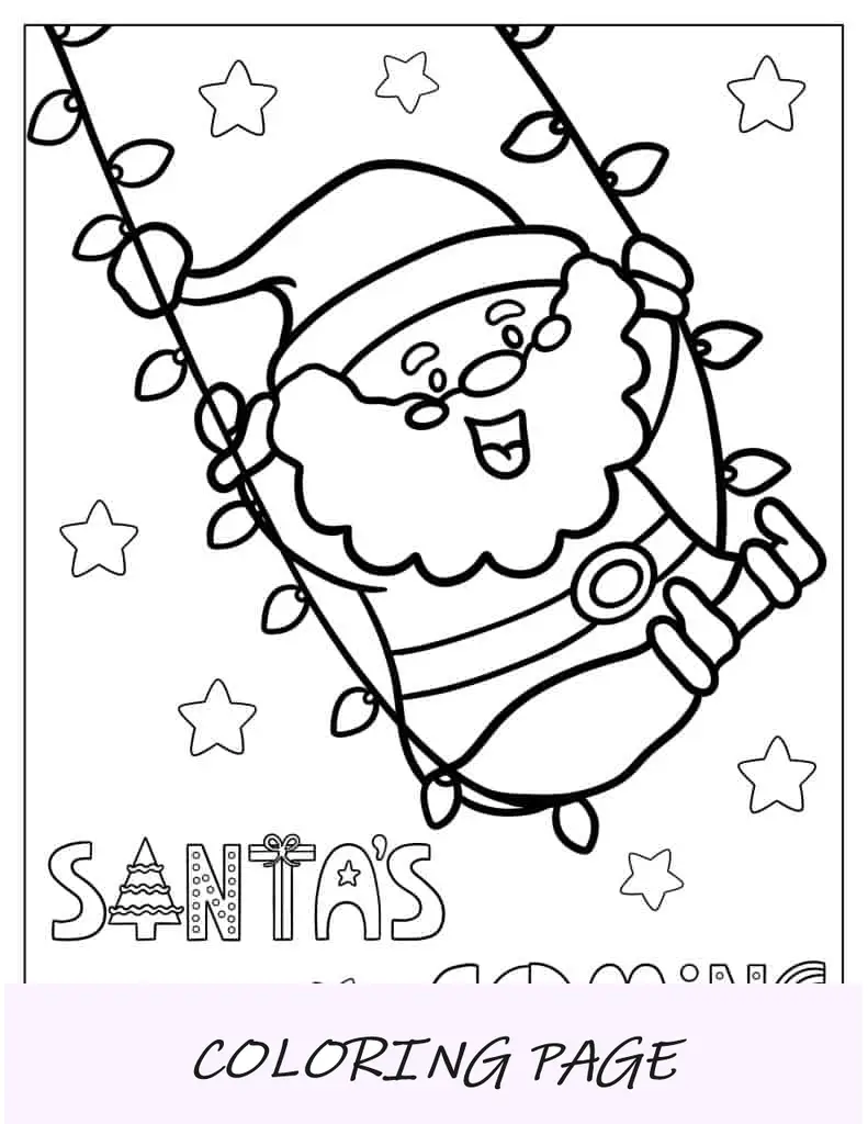 Mandala detallada de Papá Noel para adultos