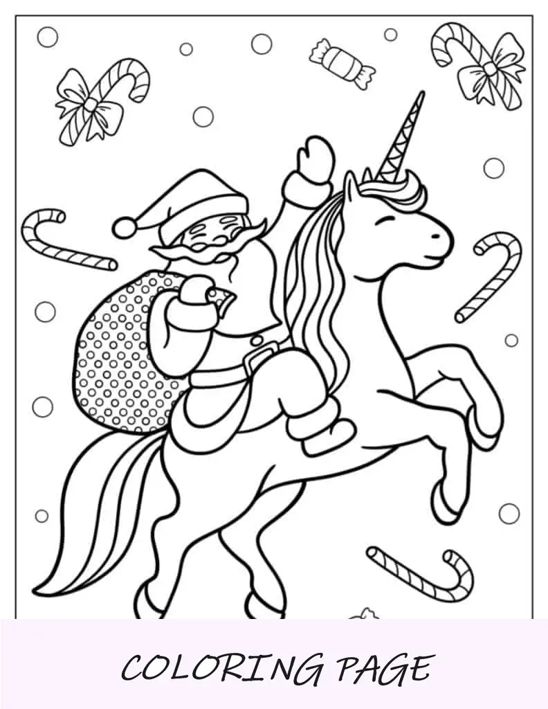 Dibujos para colorear de Papá Noel Imagen destacada