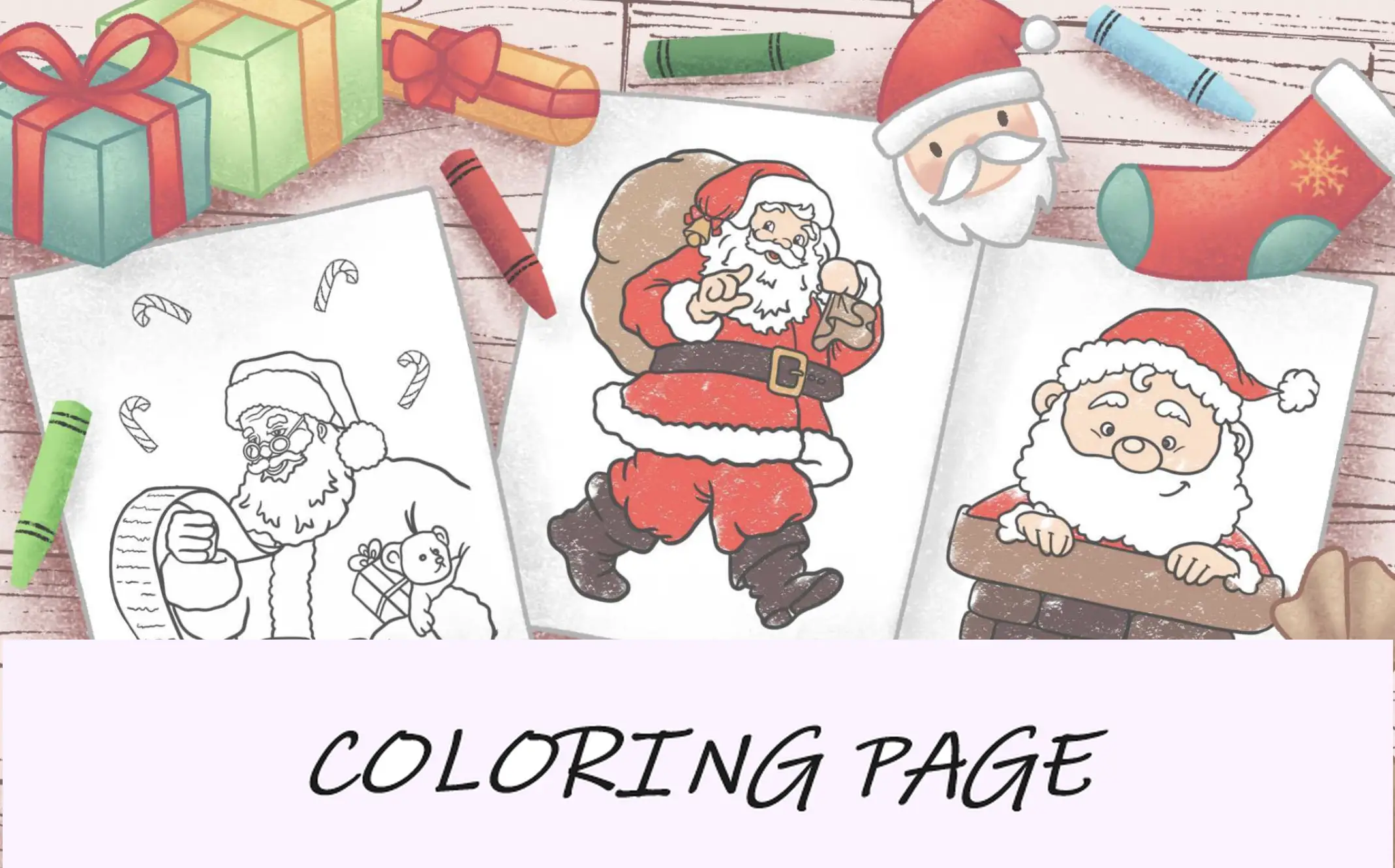 dibujos para colorear de santa imagen destacada