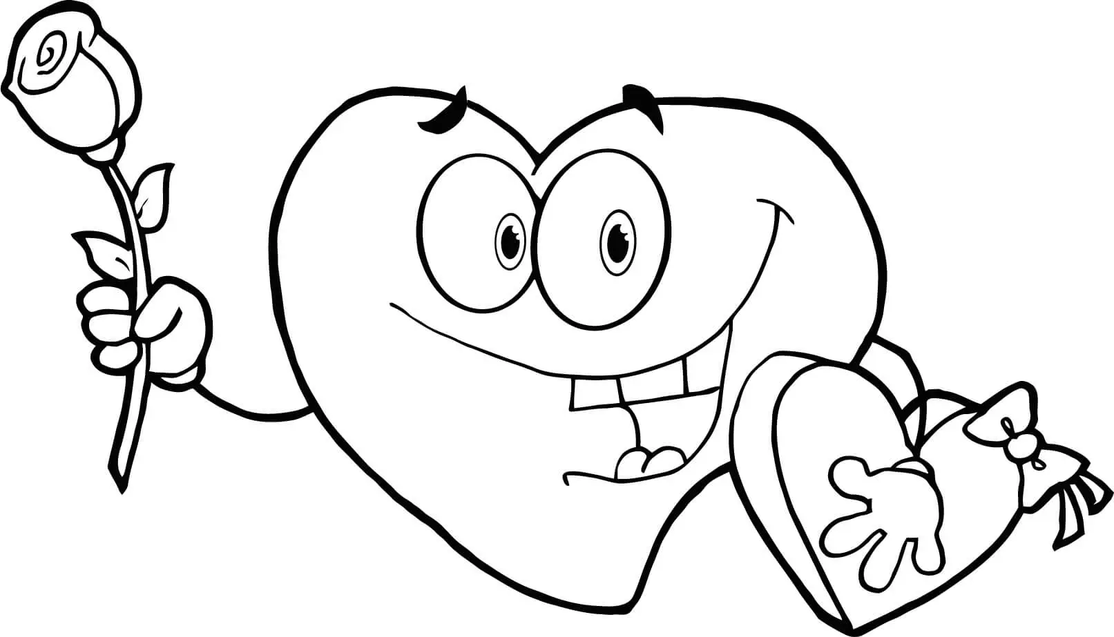 Cute Valentine Heart Coloring Page