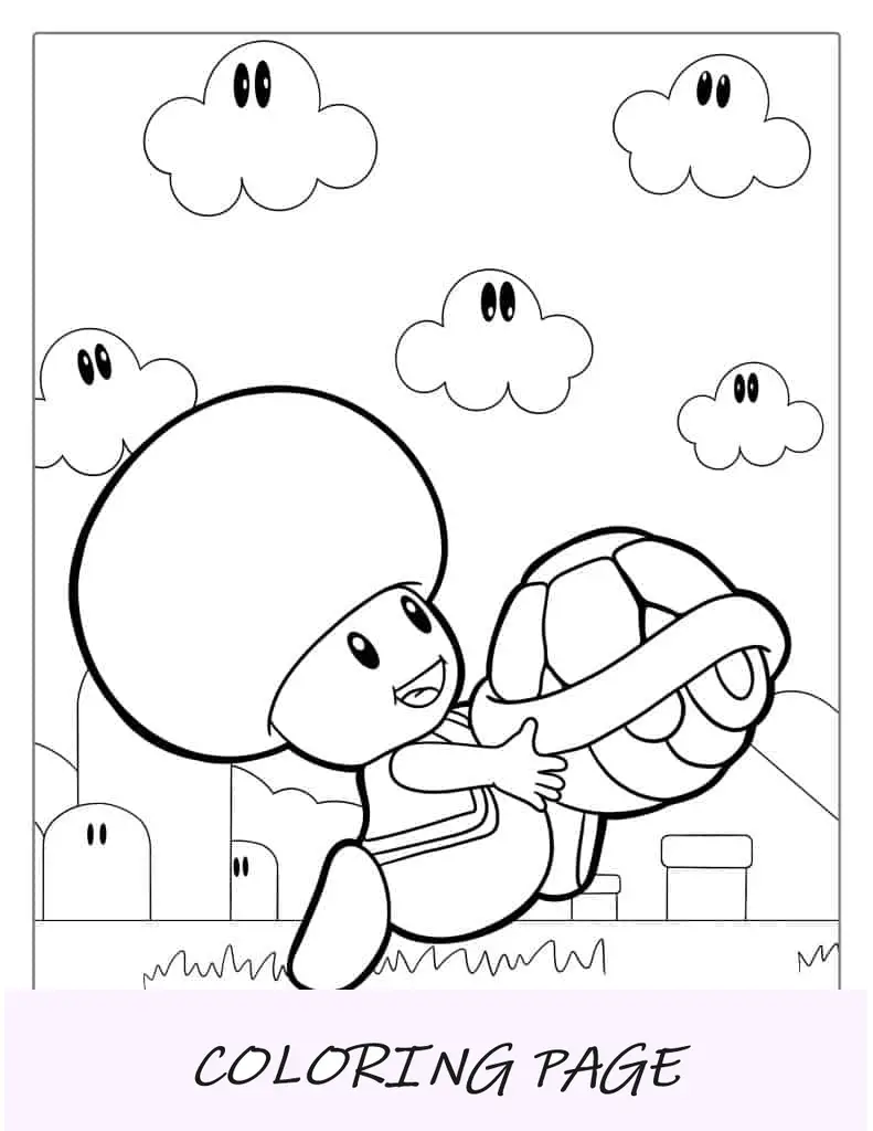 Sapo correndo com casca vermelha