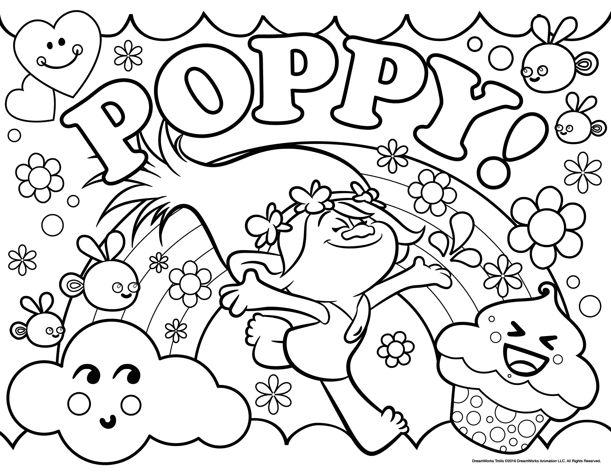 Trolls Coloring Pages Biggie