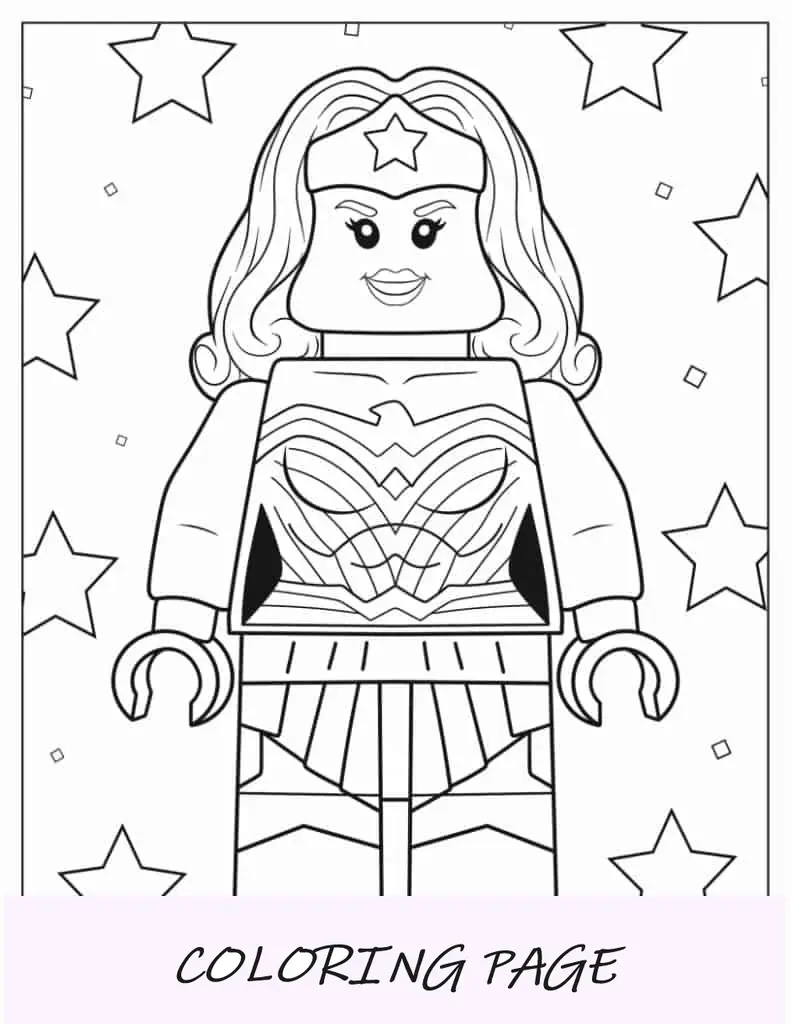 Lego Mujer Maravilla Para Colorear