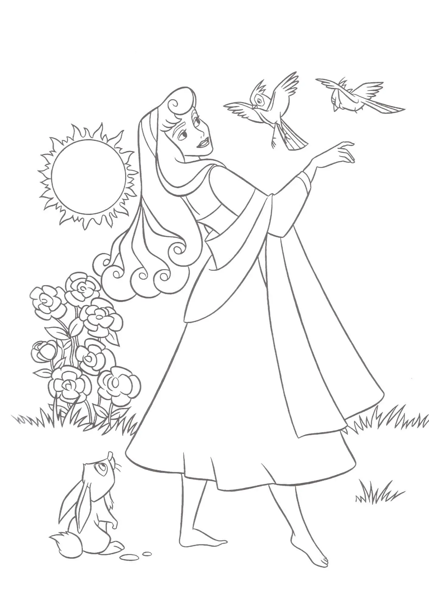 Free Sleeping Beauty Coloring Page