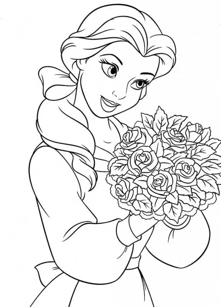 Free Belle Coloring Page