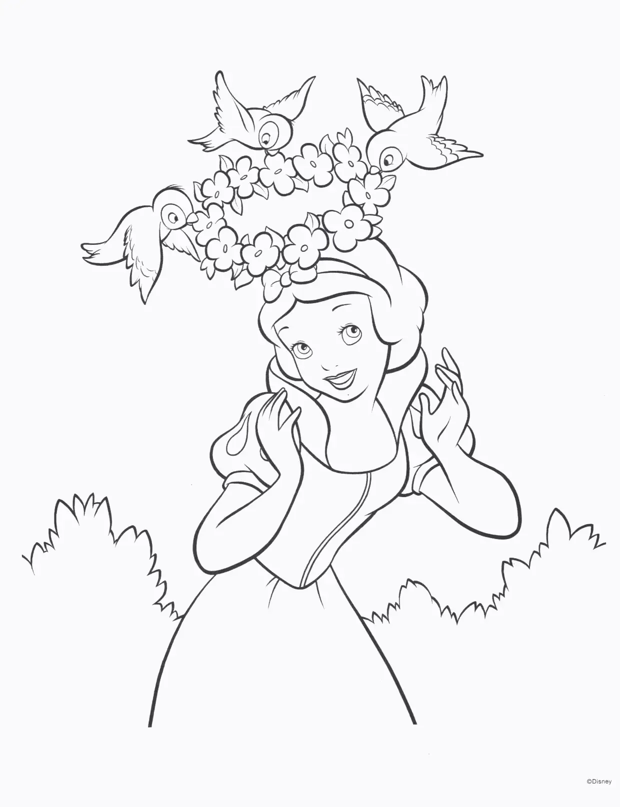 Merida And Mother Disney Princess Coloring Pages
