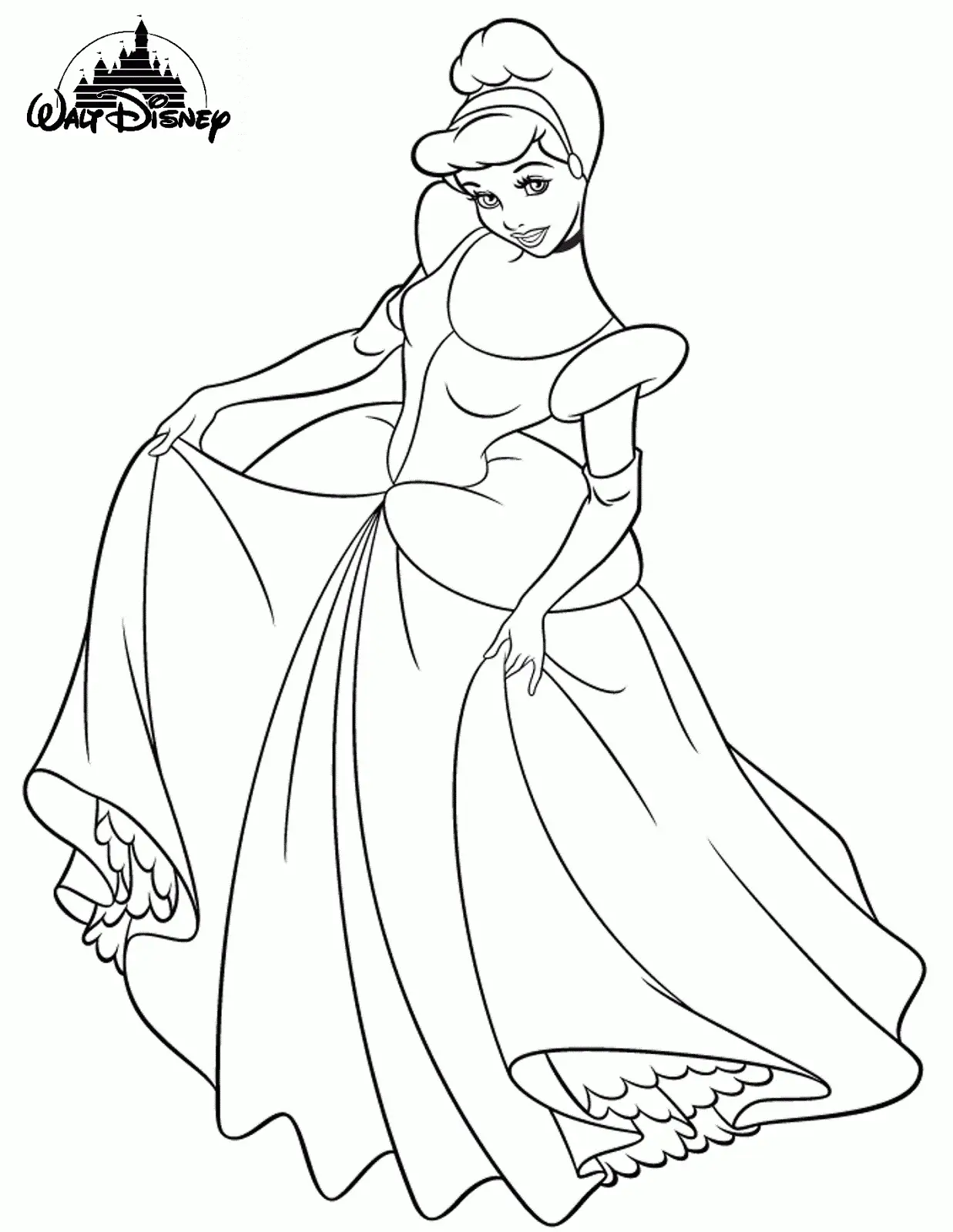 Frozen Elsa And Anna Disney Princess Coloring Pages