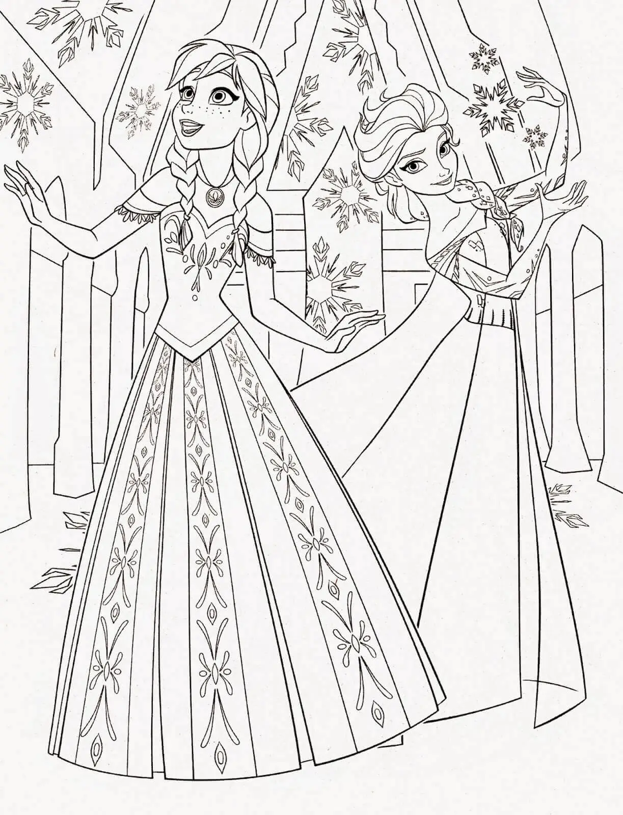 Frozen Disney Princess Coloring Pages