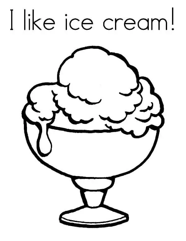 I Like Ice Cream Coloring Pages