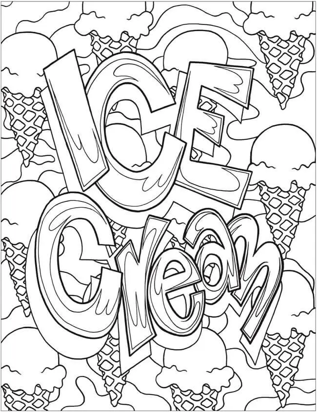 Ice Cream Coloring Page