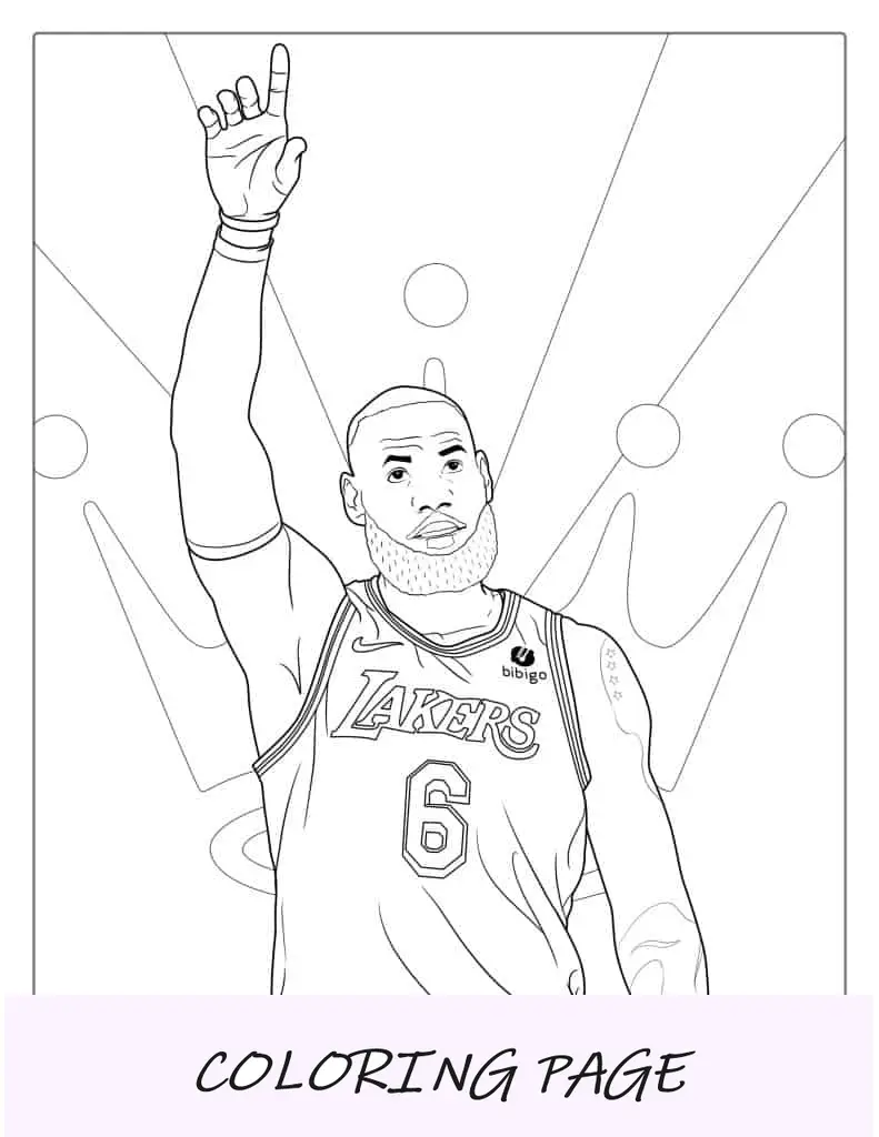 Rei LeBron James para colorir