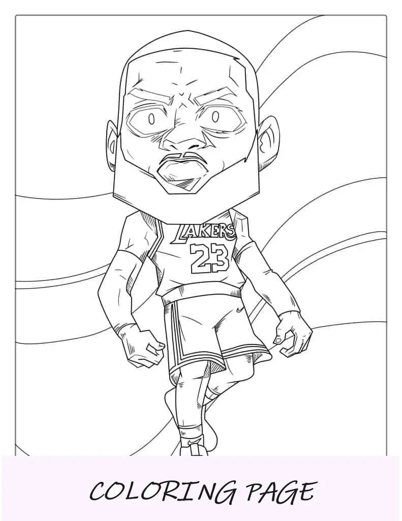 LeBron James ilustração para colorir para adultos