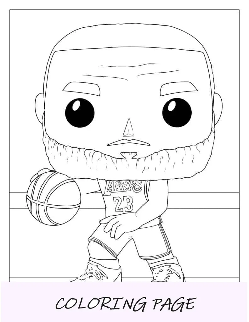 Funko Pop LeBron James para colorir