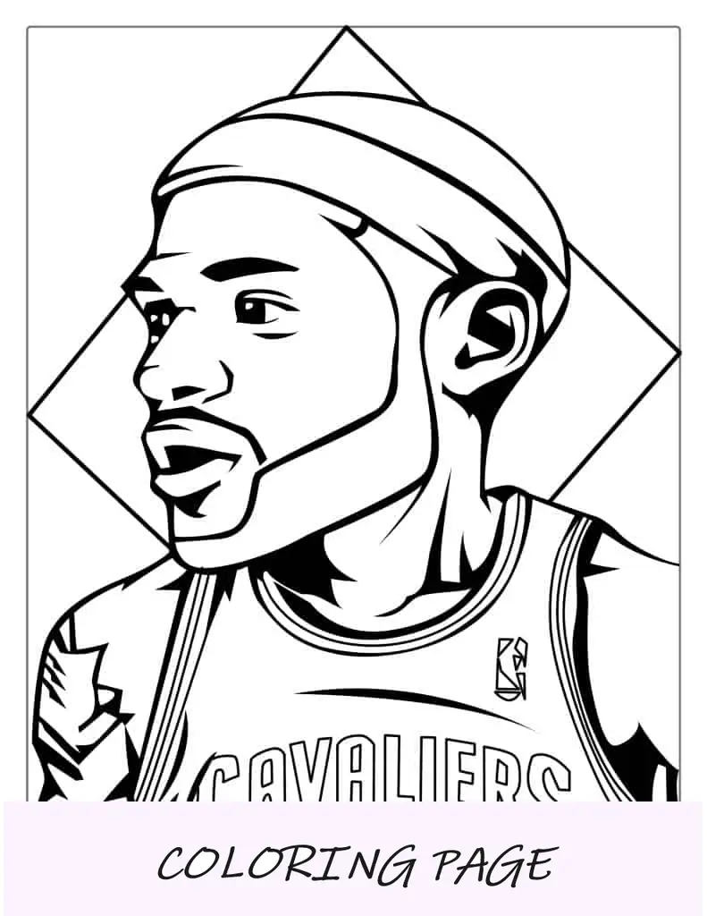 Desenhos animados de LeBron James para colorir