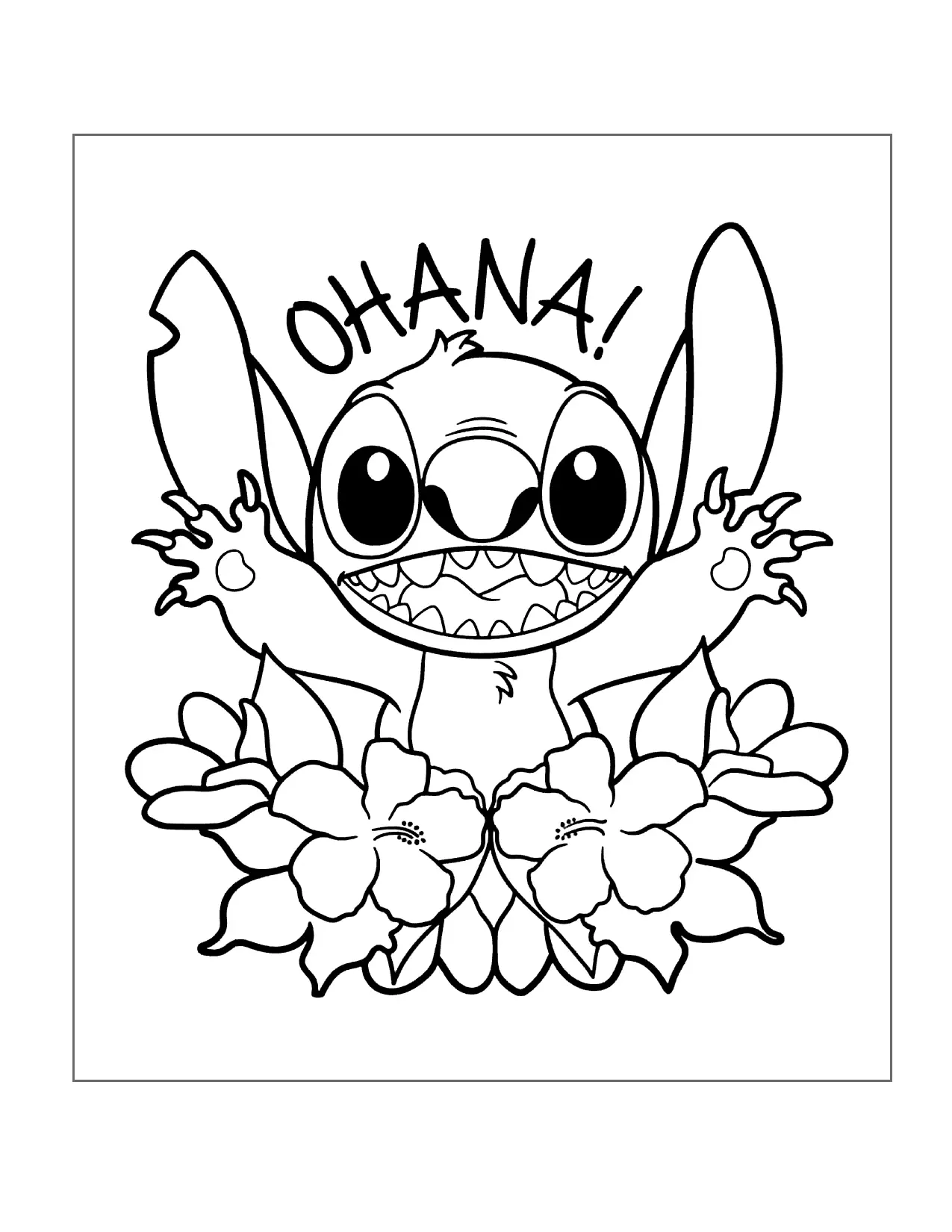 Ohana Means Family Lilo And Stitch Coloring Page