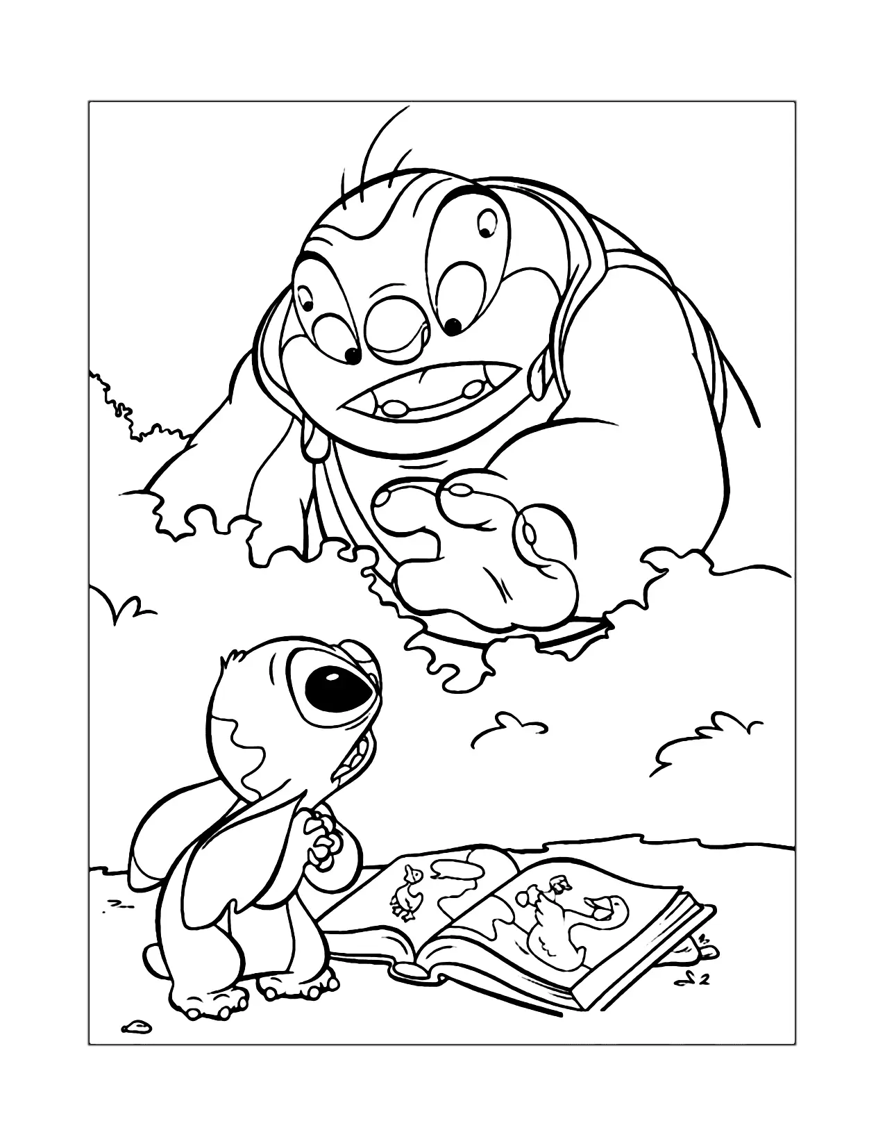 Lilo And Stitch Coloring Scene