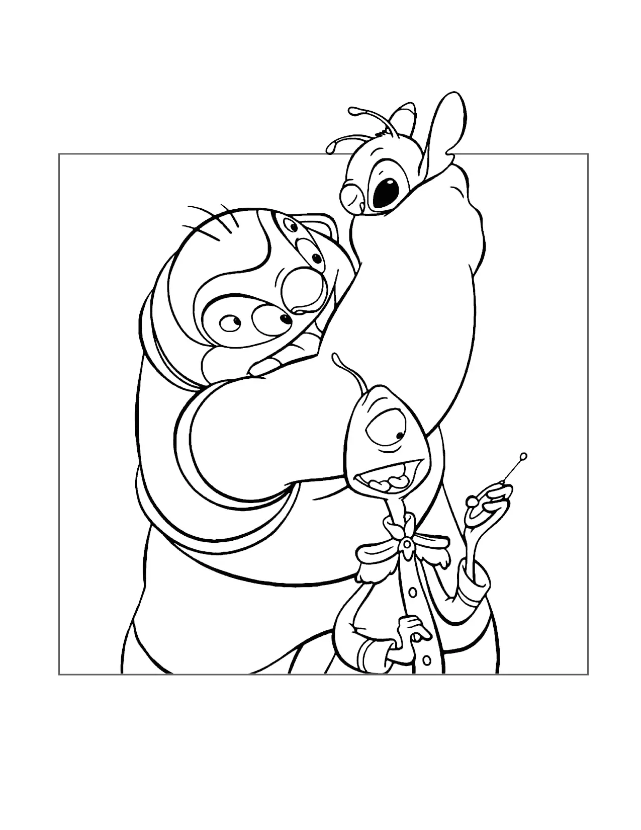 Jumba And Pleakly Catch Stitch Coloring Page