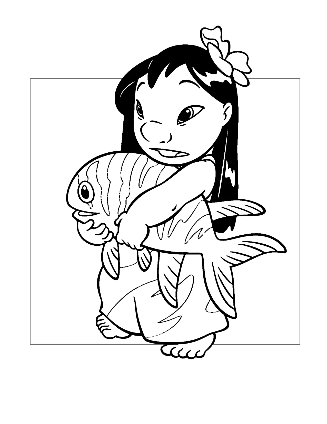 Lilo And Pudge The Fish Coloring Page