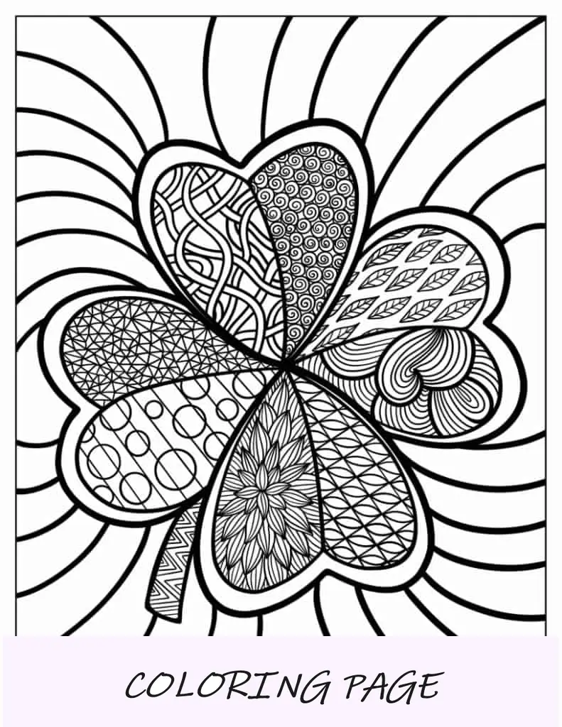 Hoja para colorear del día de San Patricio con temática de Snoopy