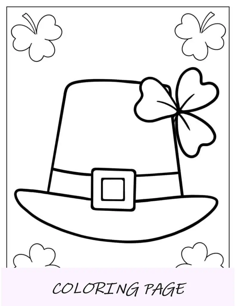 Leprechaun fácil de colorear sosteniendo una olla de oro