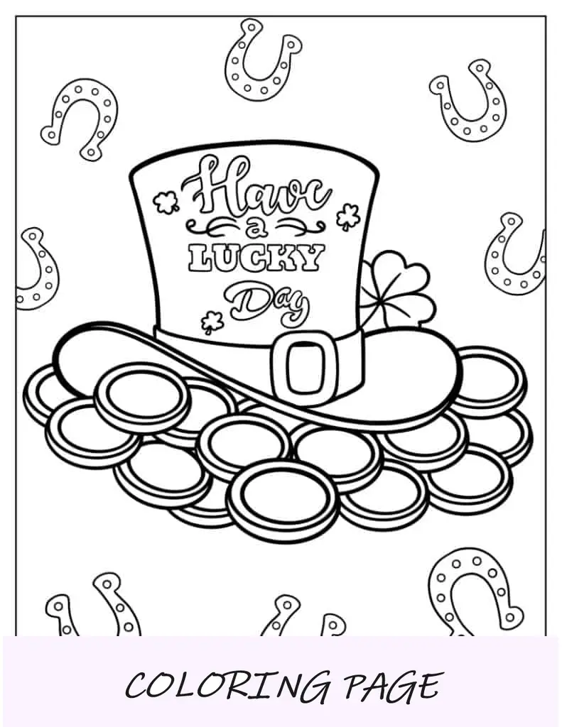 Esquema simple del duende de San Patricio para niños en edad preescolar