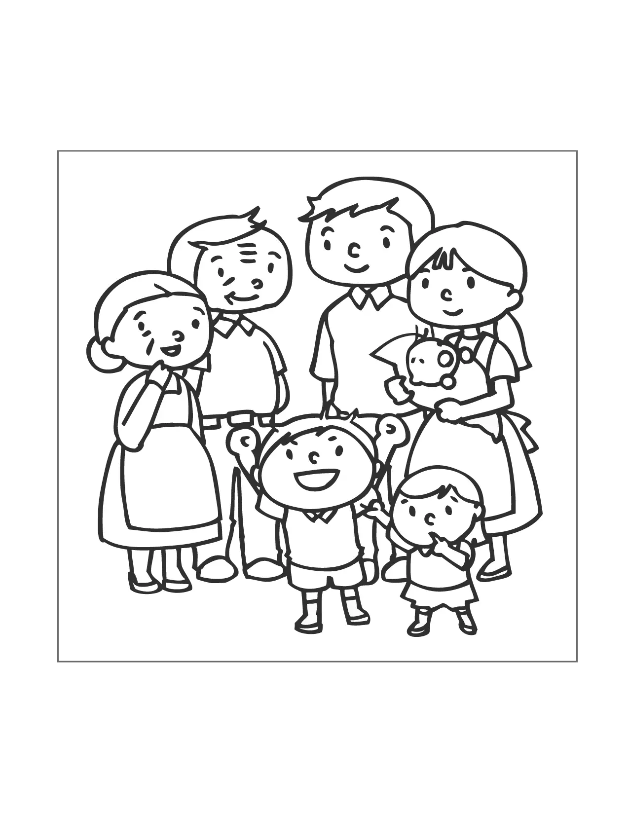 Family Coloring Pages