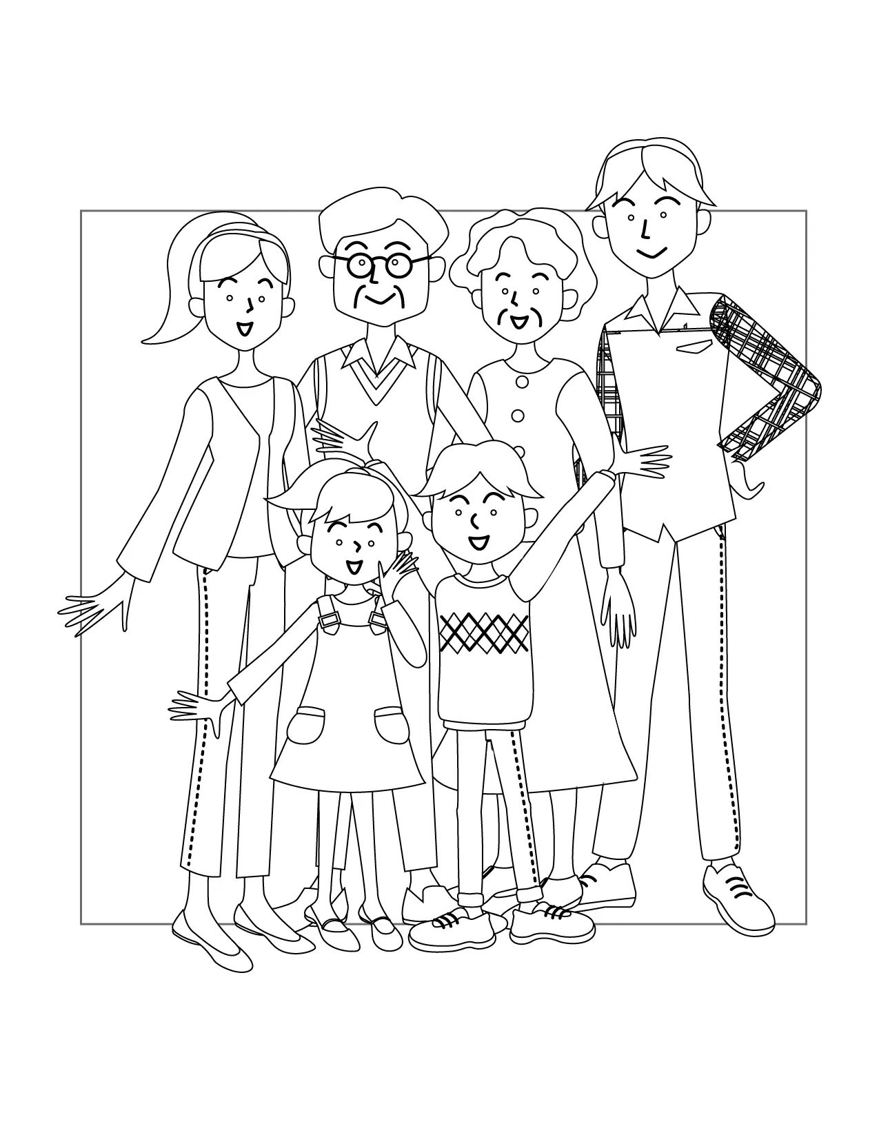 Family Coloring Page