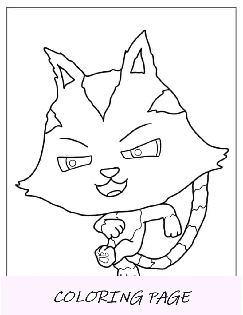 Chibi CatRat para colorir