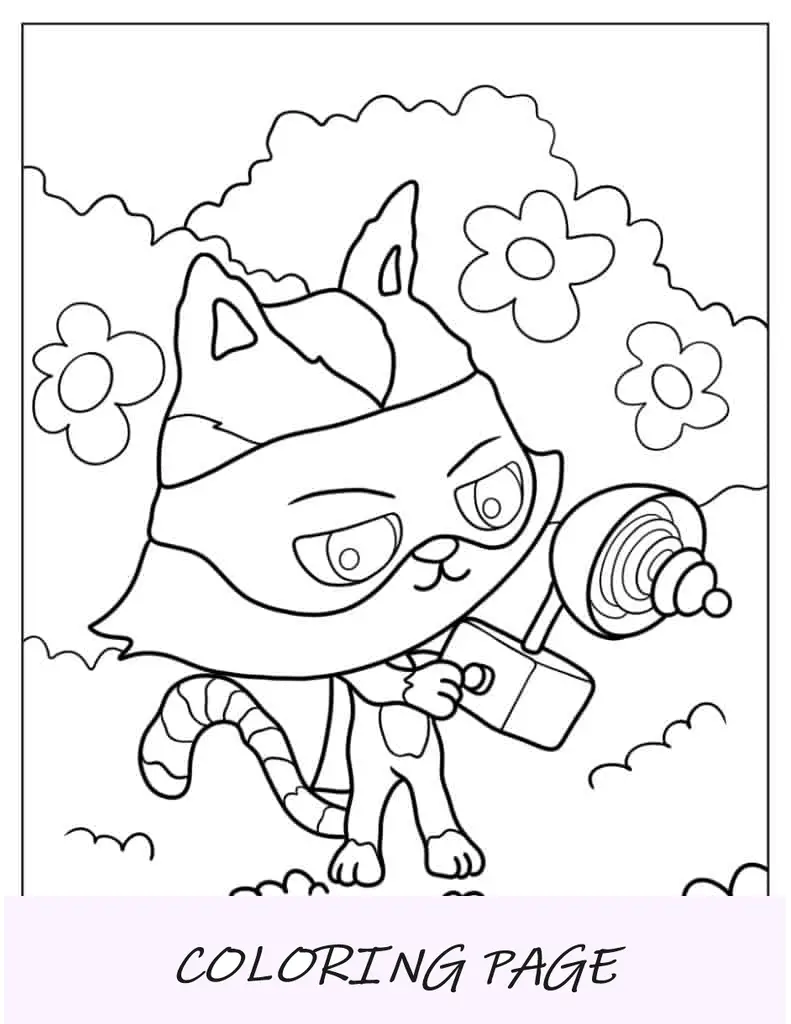 Super CatRat para colorir