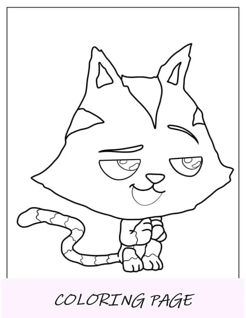 Kawaii CatRat para colorir para crianças