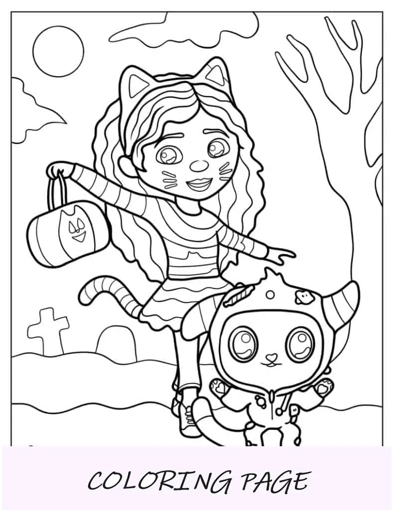 Doces ou travessuras de Halloween Gabby e Pandy