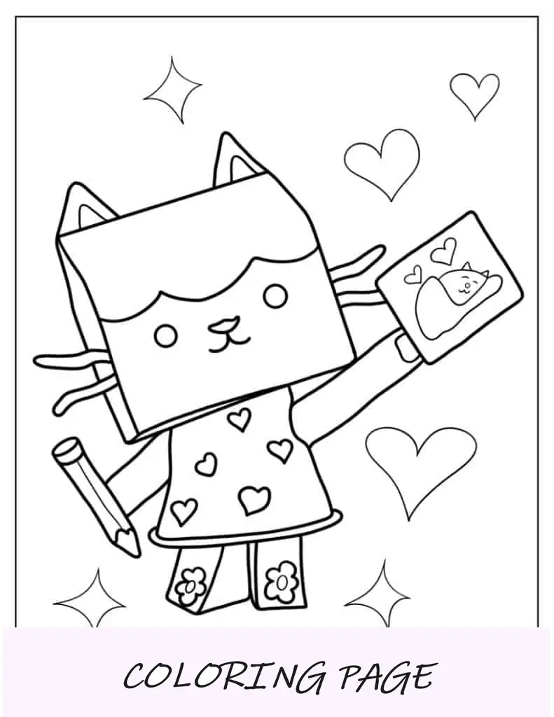 Esboço fácil do desenho da caixa do bebê