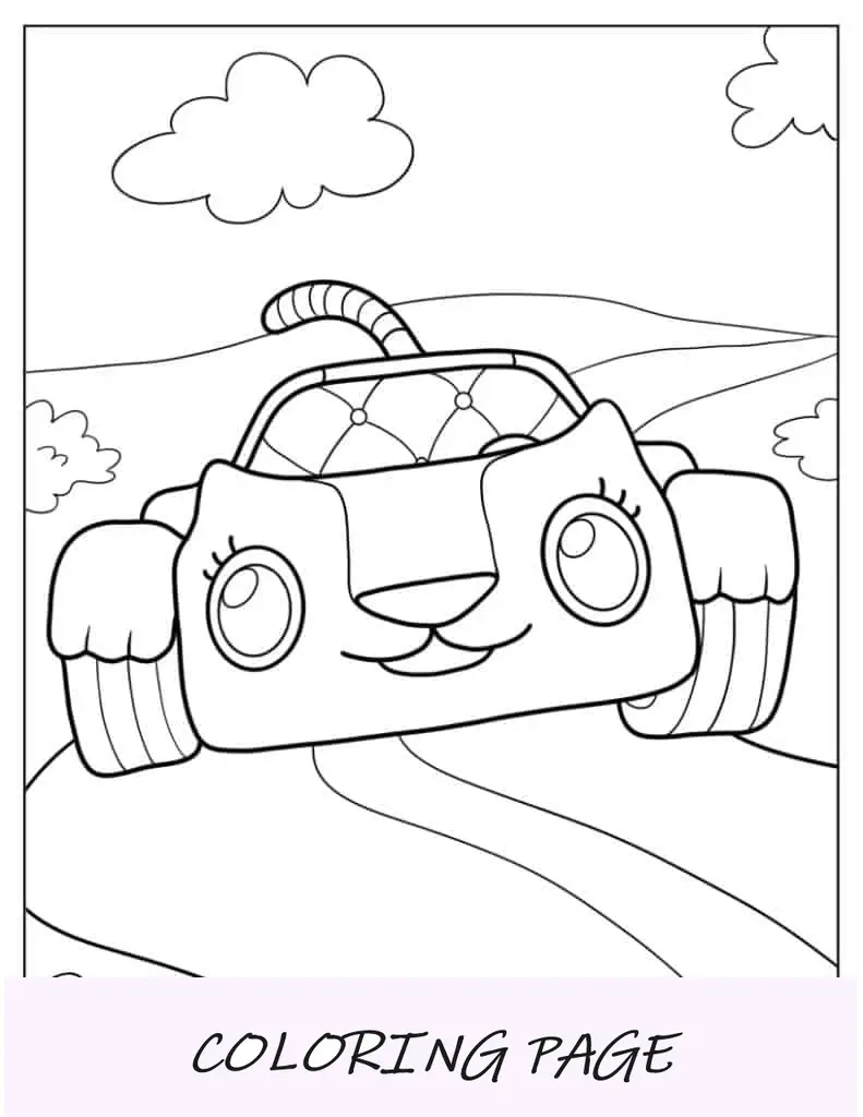 Folha para colorir fácil de Carlita