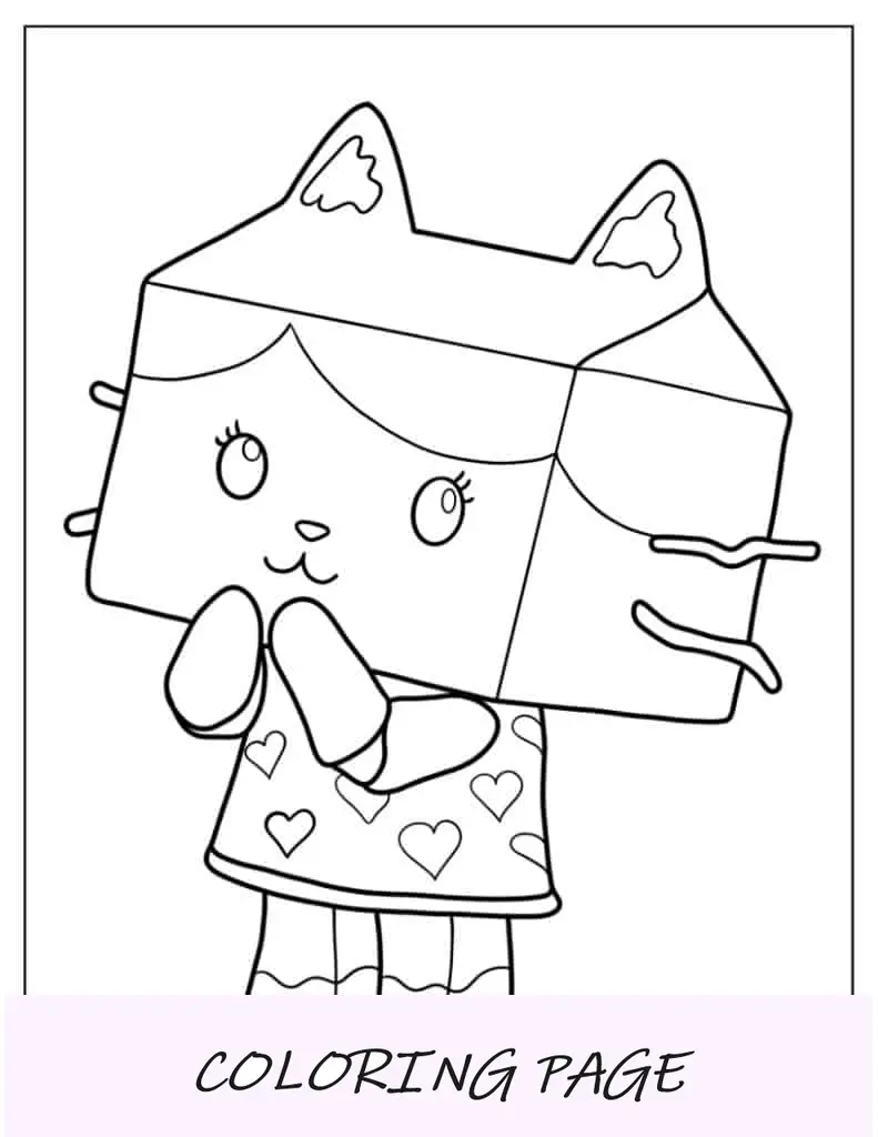 Página para colorir fofa da Mama Box