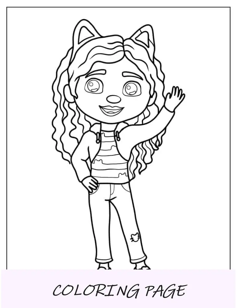 Contorno de Gabby para colorir