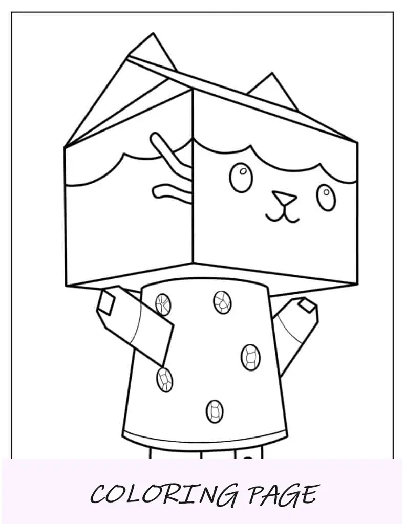 Página para colorir de caixa de bebê para crianças em idade pré-escolar