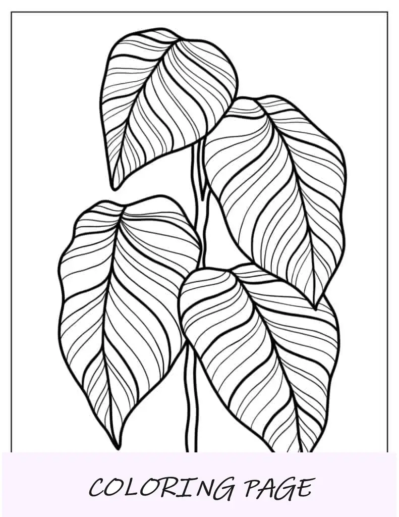 Hoja de selva realista