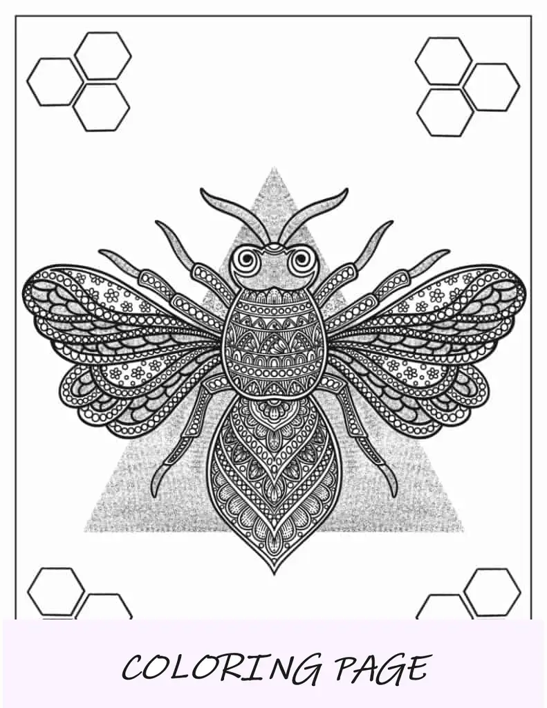 Mandala De Abeja Para Colorear