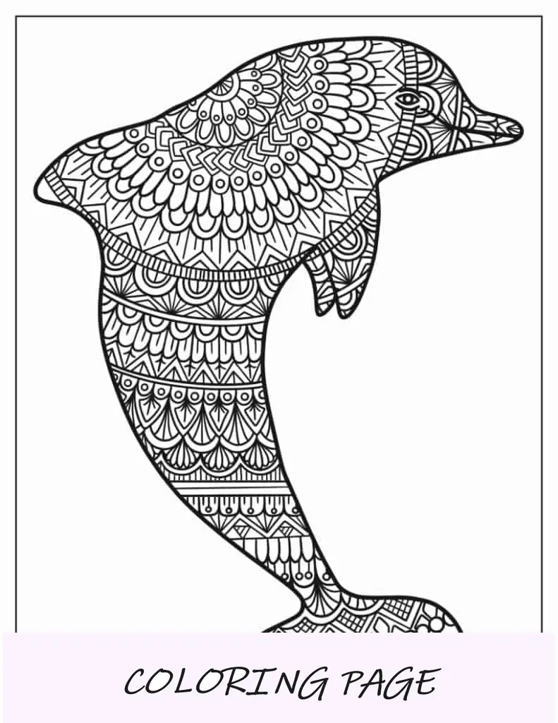 Mandala De Delfines Para Colorear